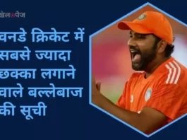 Most Sixes in ODI in Hindi