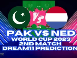 PAK vs NED World Cup 2023 2nd Match Dream11 Prediction in Hindi