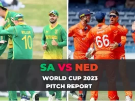 SA vs NED World cup 2023 Pitch Report in Hindi